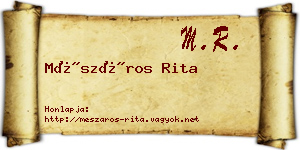 Mészáros Rita névjegykártya